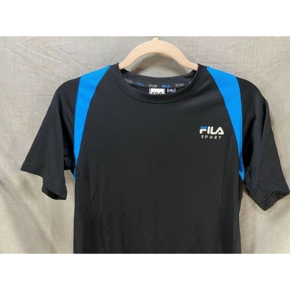 Fila Shirt Boys Extra‎ Large Black Short Sleeve Pullover Tee Kids Youth - Picture 2 of 9